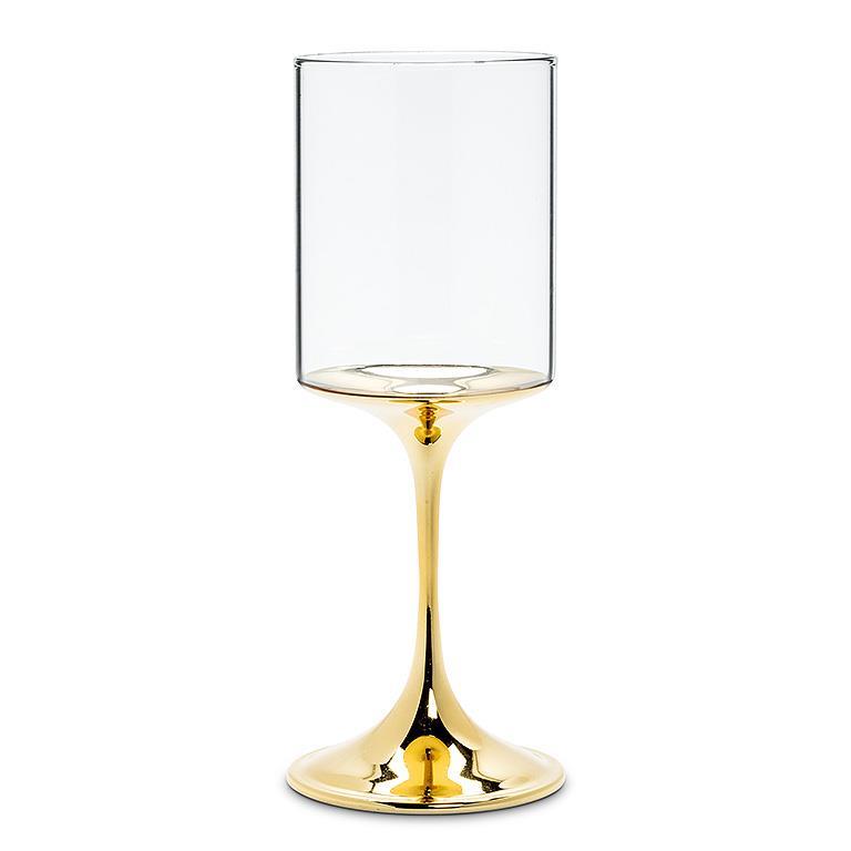 Wine Glass with Gold Stem