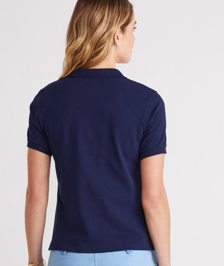 Heritage Pique Polo in Navy