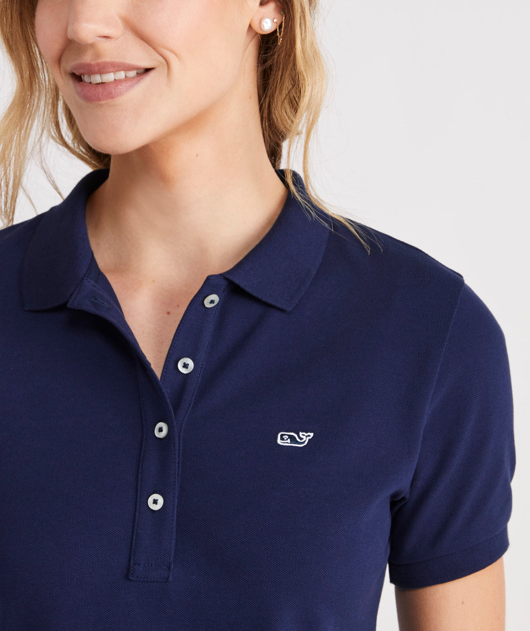 Heritage Pique Polo in Navy