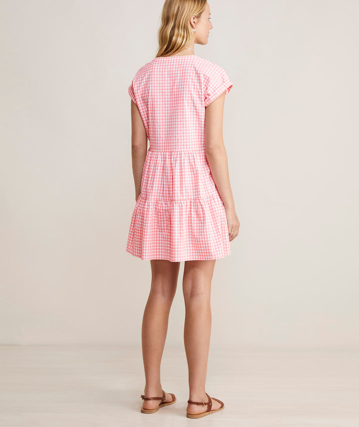Harbor Tiered Notch-Neck Dress - Madison's Niche 