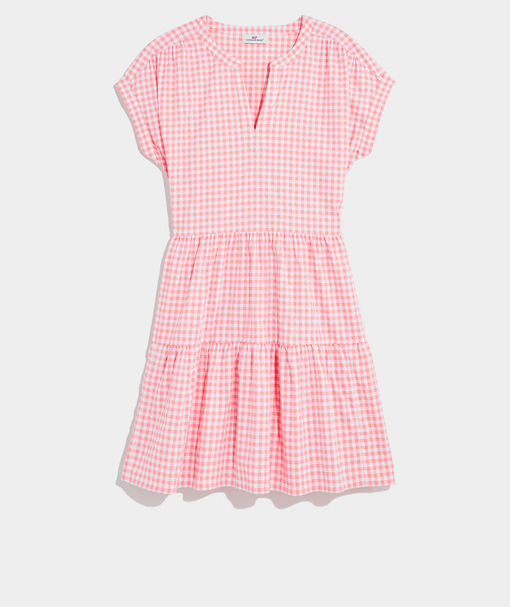 Harbor Tiered Notch-Neck Dress - Madison's Niche 