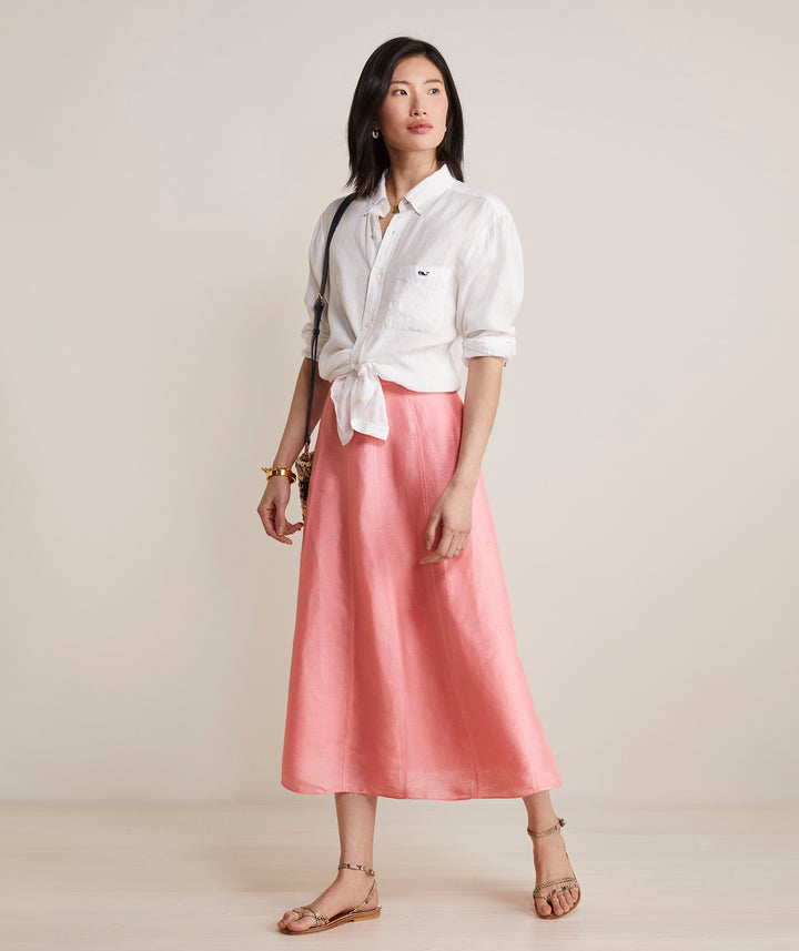 Paneled Midi Skirt