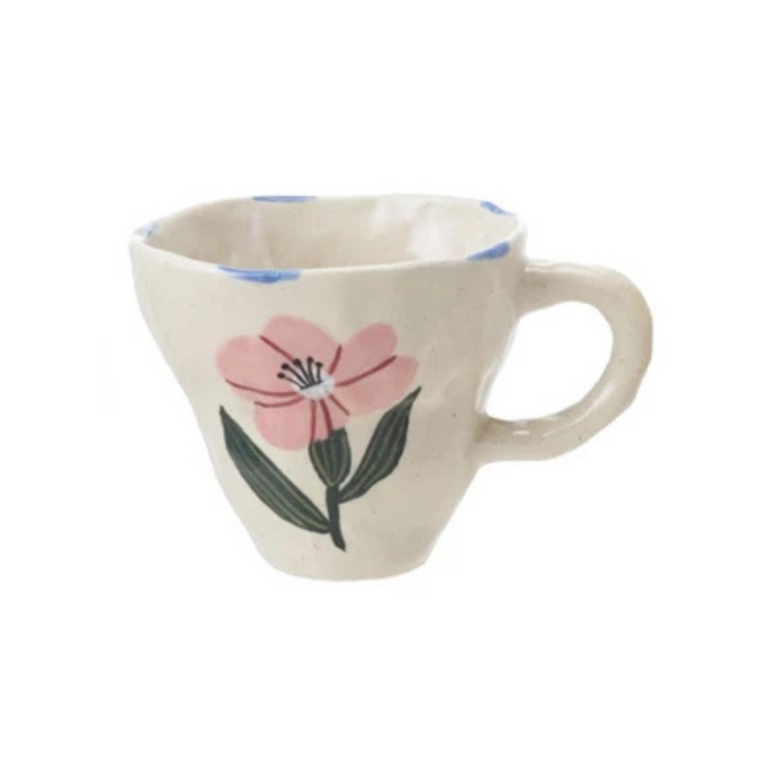 Hand-Painted Flower Mug