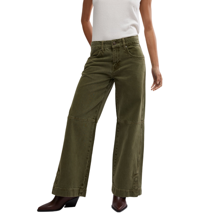 Benji Relaxed Wide Leg in Army