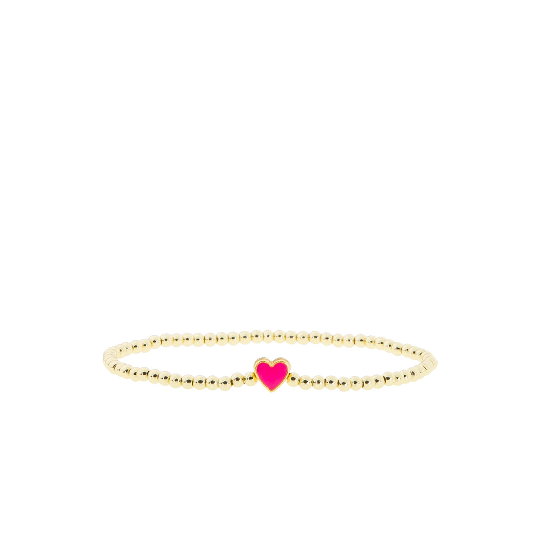 Fuchsia Heart Bracelet