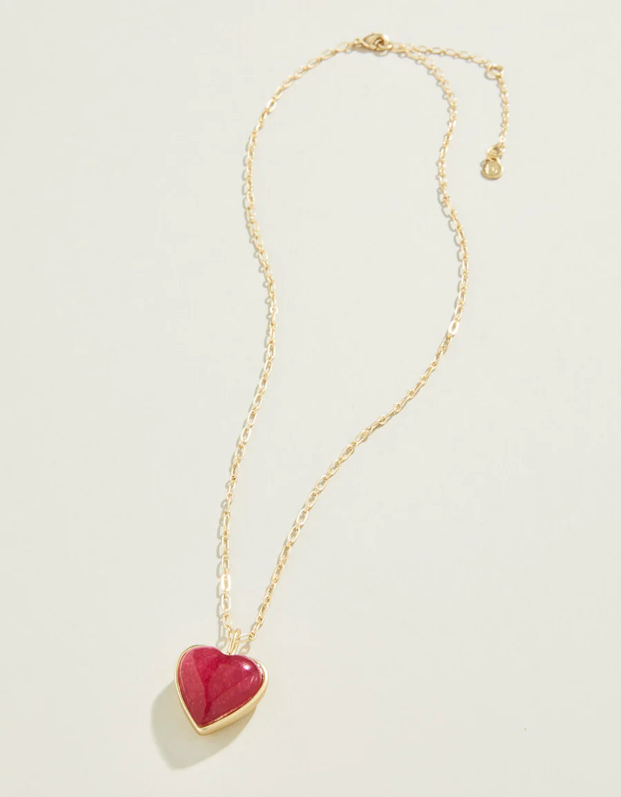 Pink Full Heart Necklace