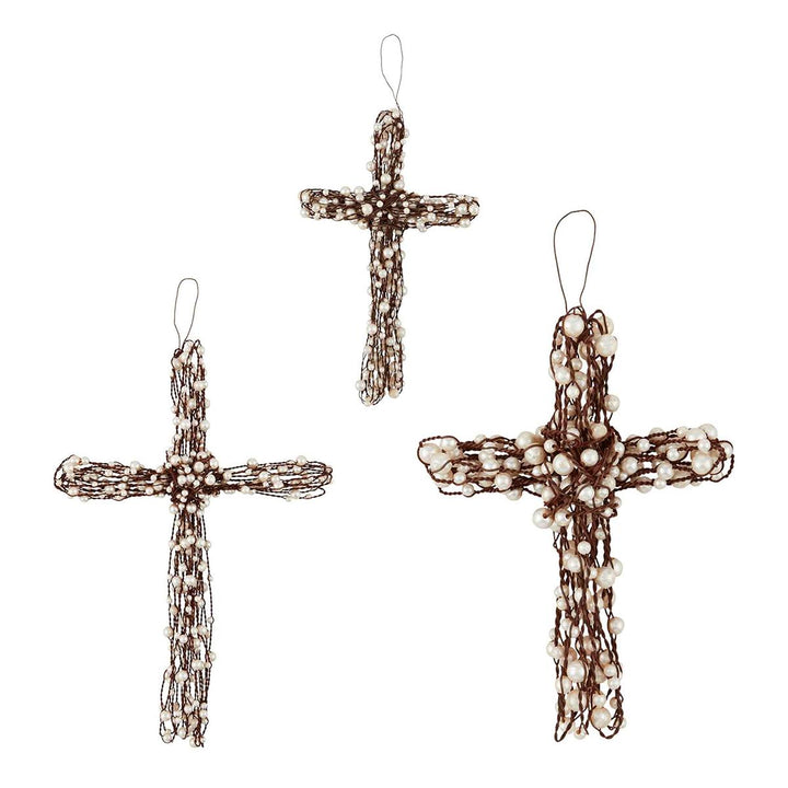 Pearl Wire Cross - Madison's Niche 