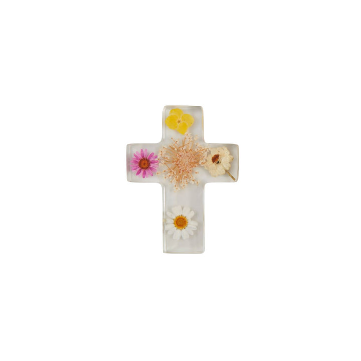 Yellow Dried Flower Cross