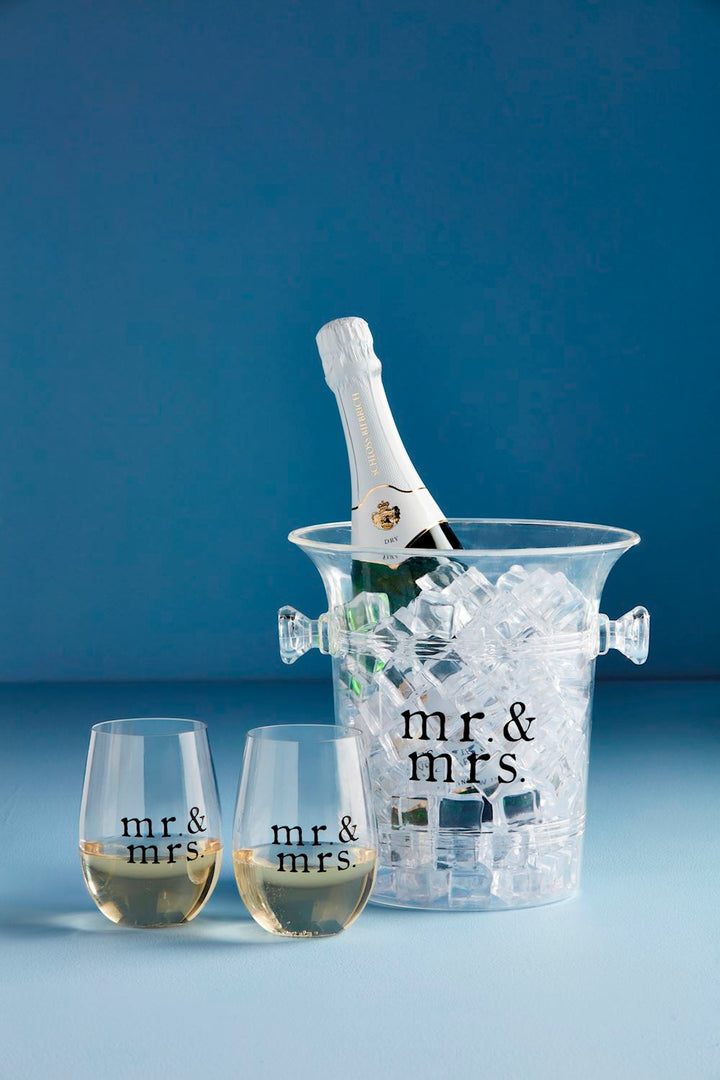 Mr & Mrs Ice Bucket & Glasses