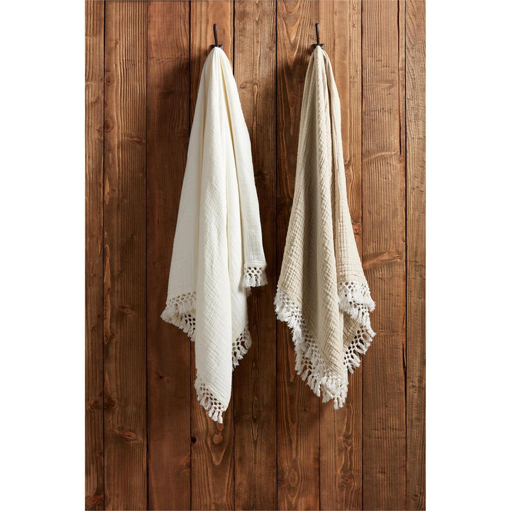 Macrame Muslin Throw - Madison's Niche 