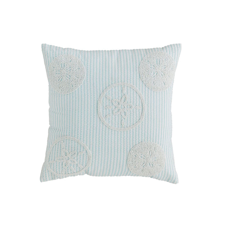 Sand Dollar Beaded Pillow