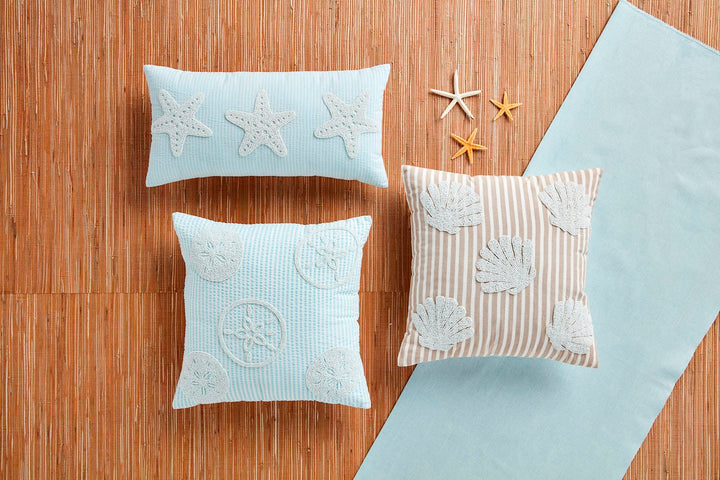 Sand Dollar Beaded Pillow