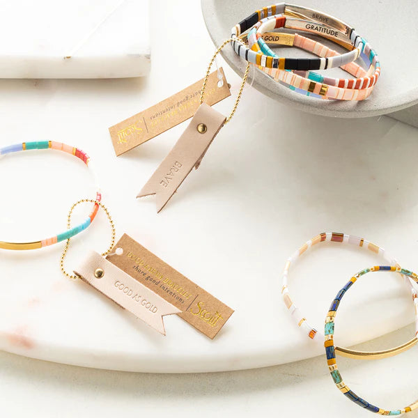 Gold Miyuki Bracelet in Fierce - Madison's Niche 