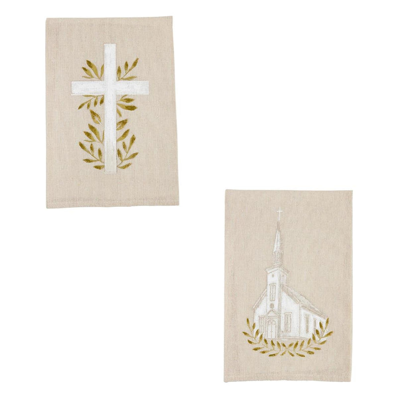 Cross & Church Painted Towels - Madison's Niche 