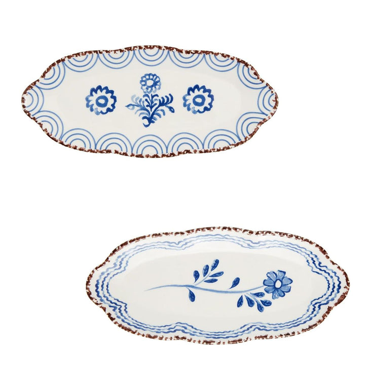 Blue Floral Plate - Madison's Niche 