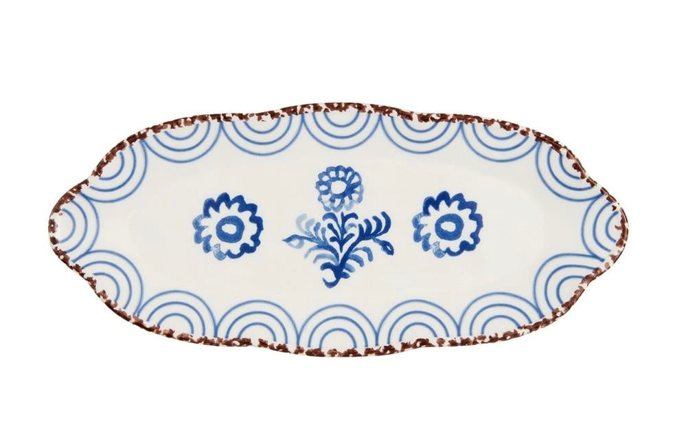 Blue Floral Plate - Madison's Niche 