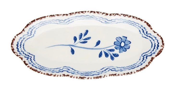 Blue Floral Plate - Madison's Niche 