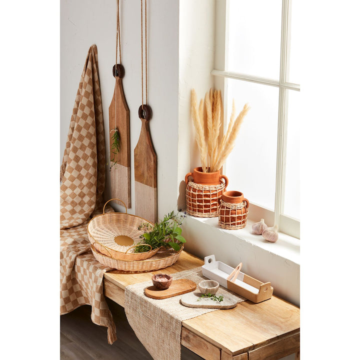 Large Leather Handle Board