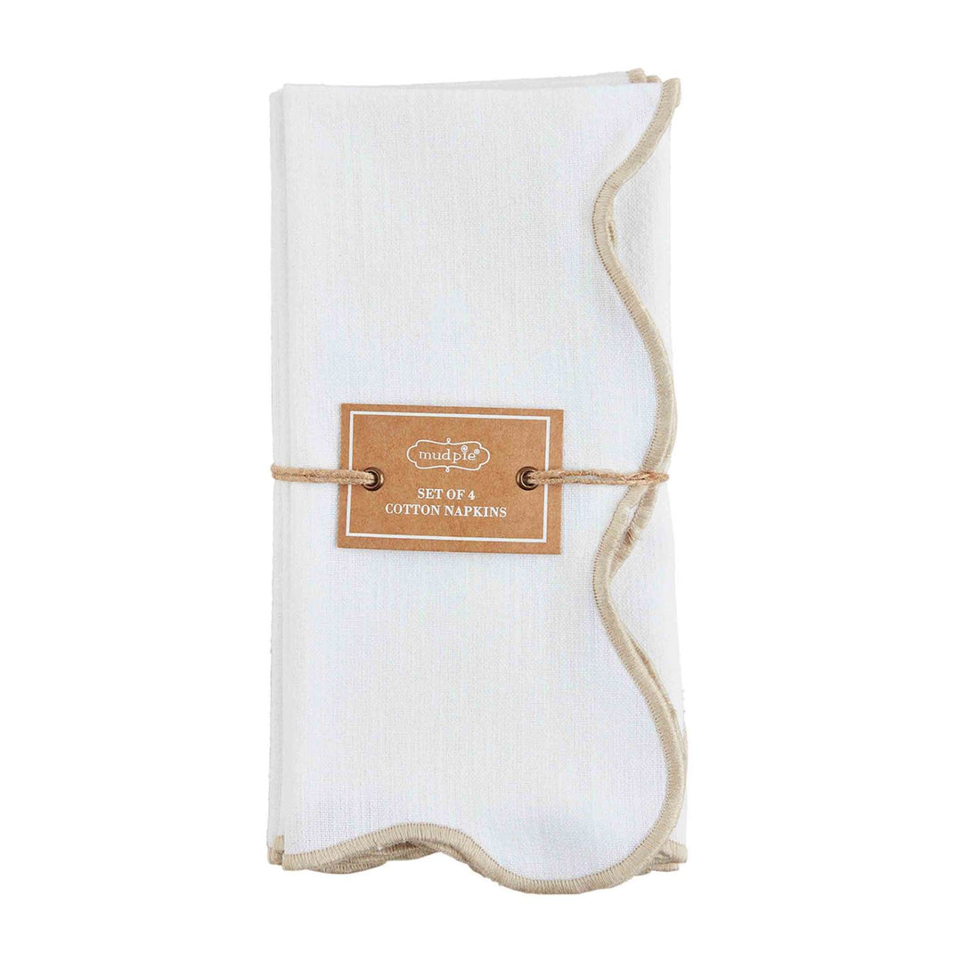 Taupe Trim Napkin Set - Madison's Niche 
