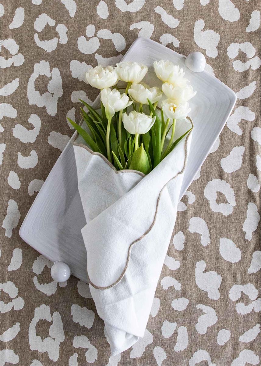 Taupe Trim Napkin Set - Madison's Niche 