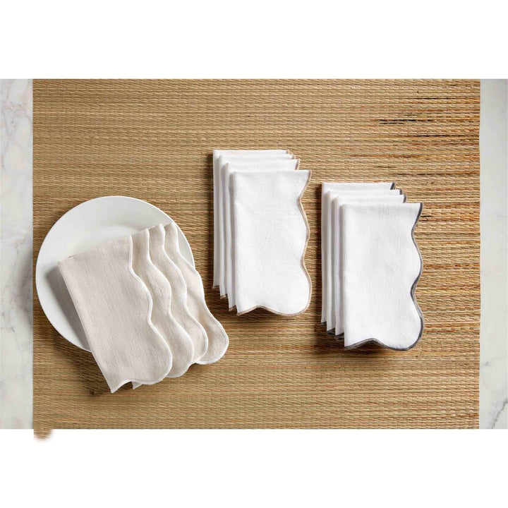 Taupe Trim Napkin Set - Madison's Niche 