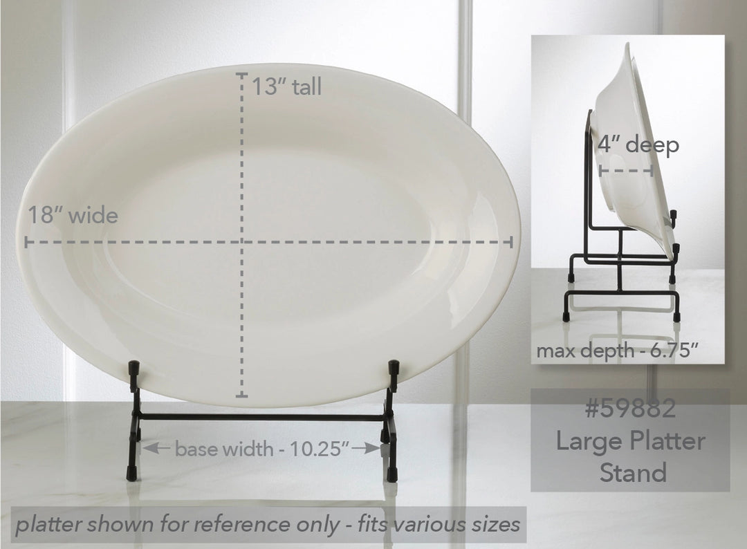 Large Black Platter Stand