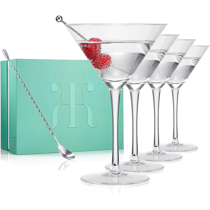 Martini Set of 4 with Spoon Picks