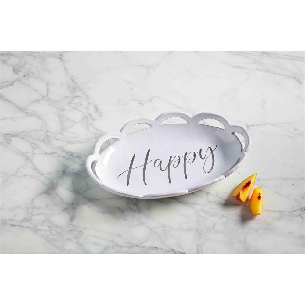 Scalloped Happy Bowl - Madison's Niche 