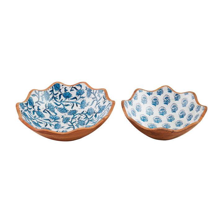 BLOCK PRINT ENAMEL BOWL