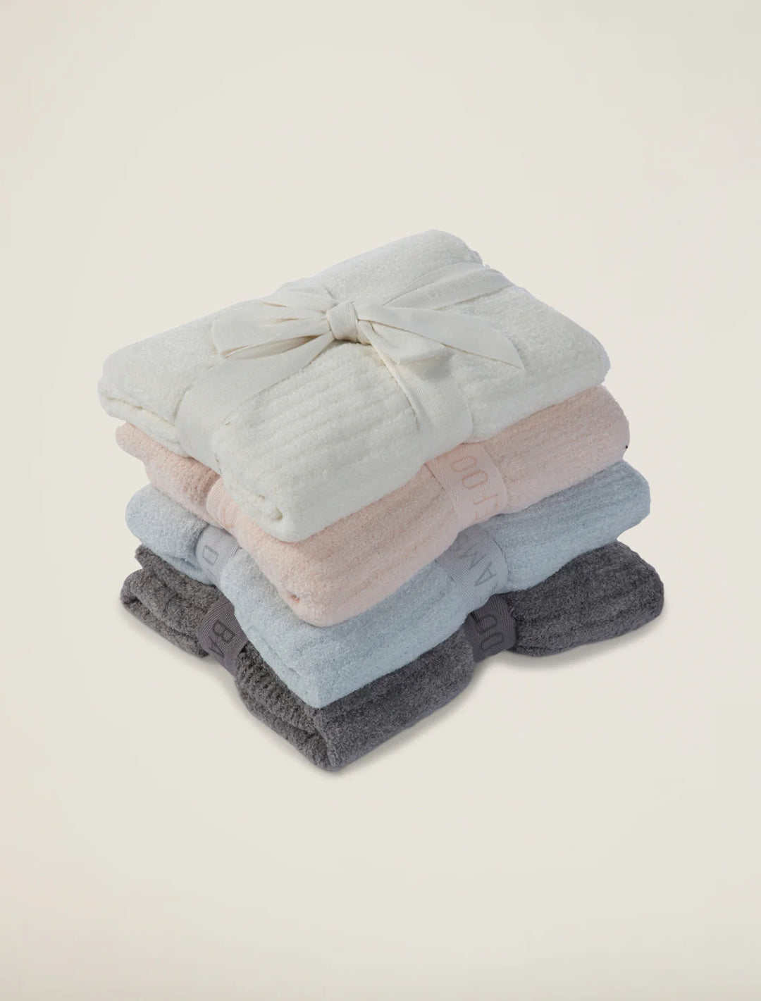 Cozy Ribbed Blanket in Pearl
