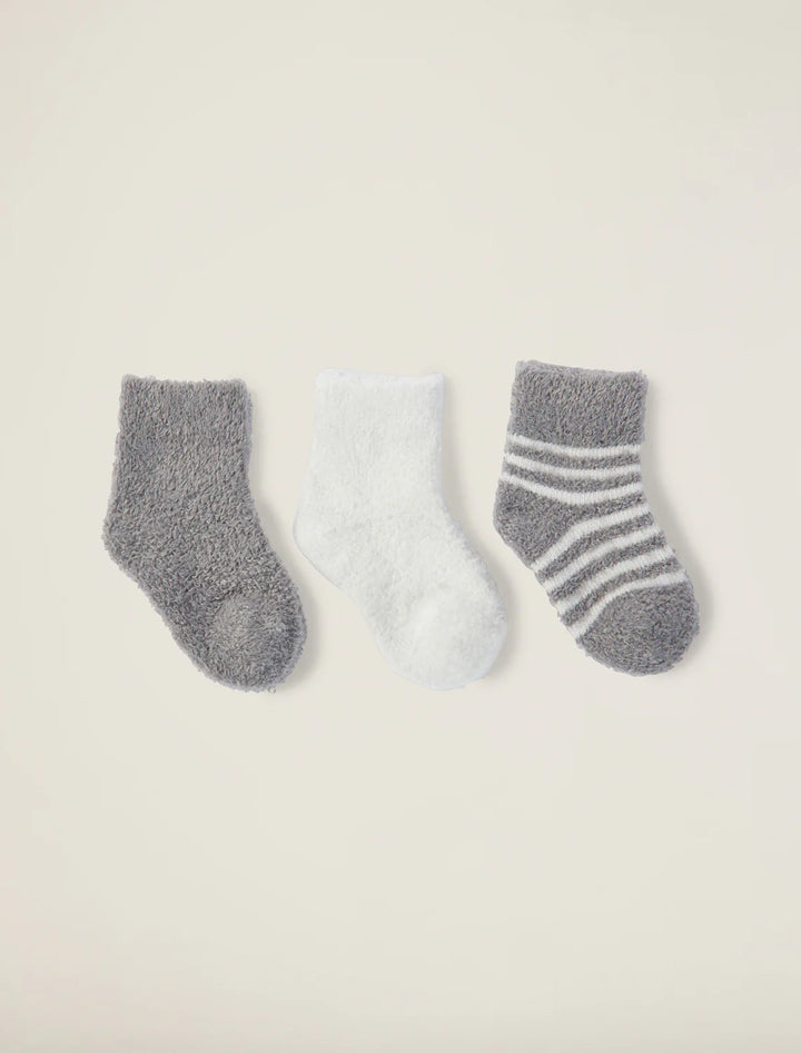 CozyChic Infant Socks 3-Pack in Grey - Madison's Niche 
