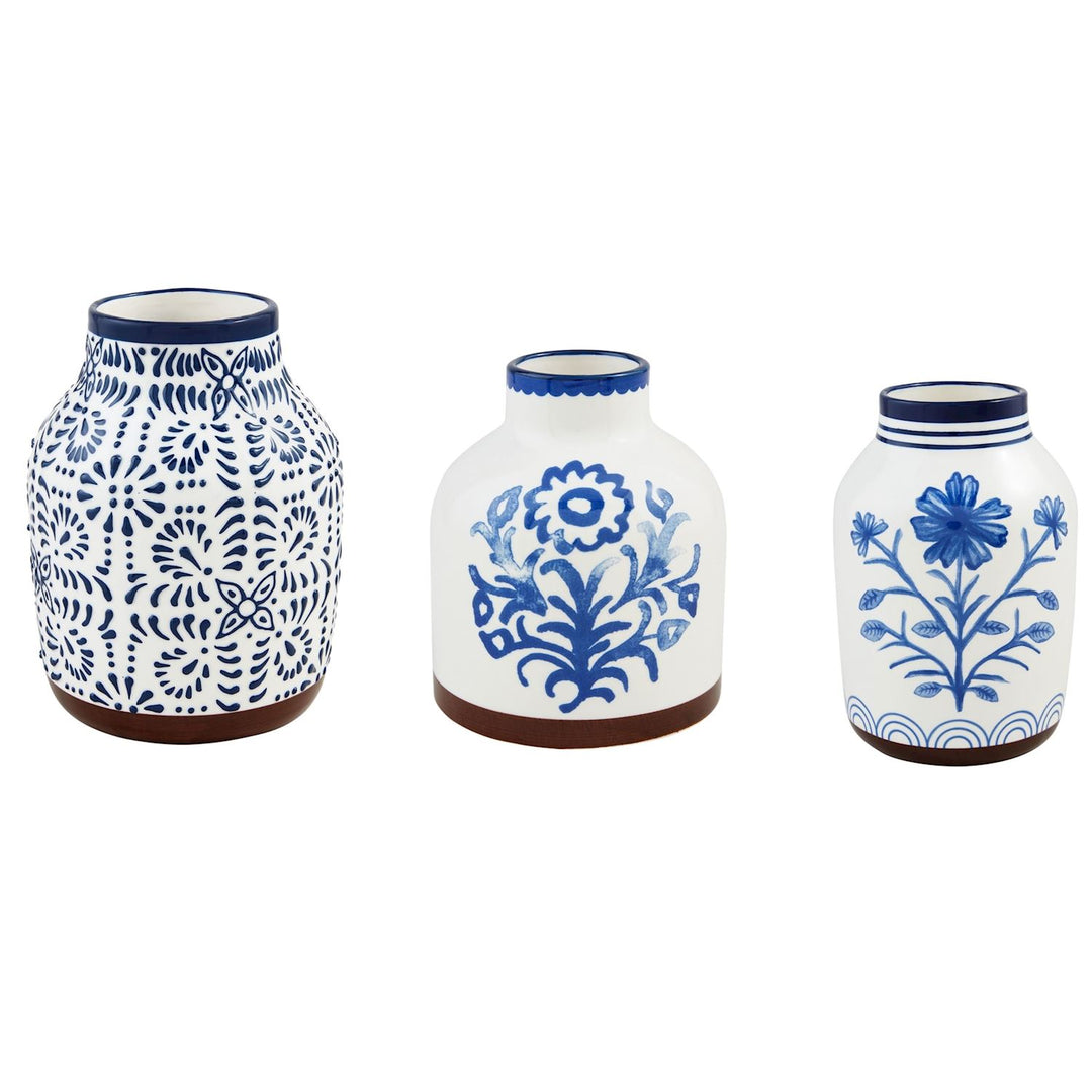 Blue Floral Vase - Madison's Niche 
