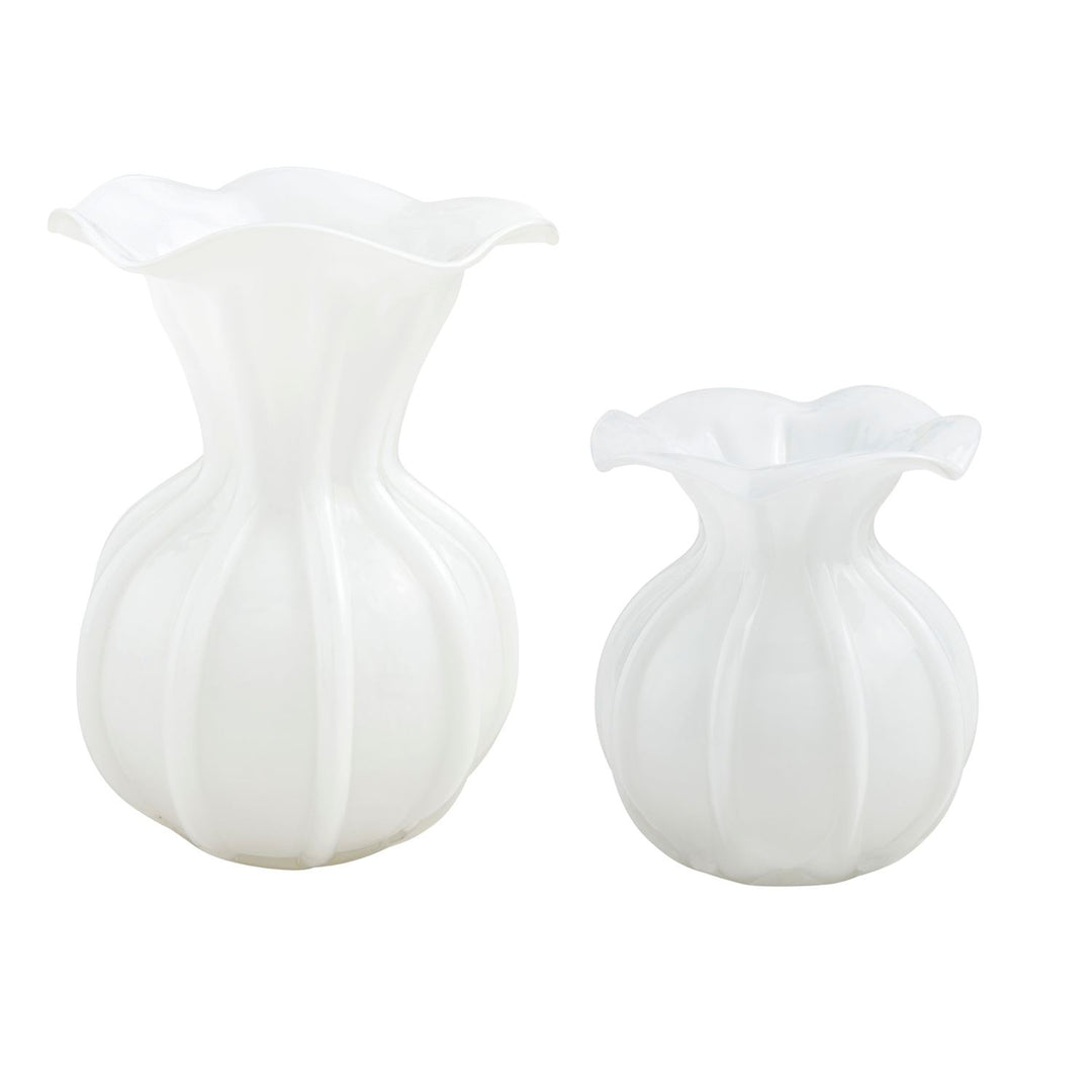 Ruffled Glass Vase