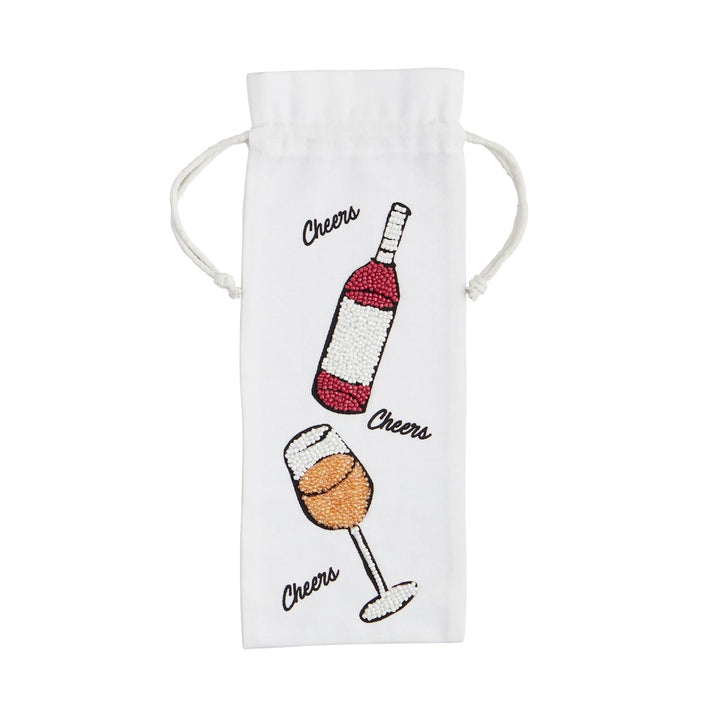 Red & White Bottle Bag