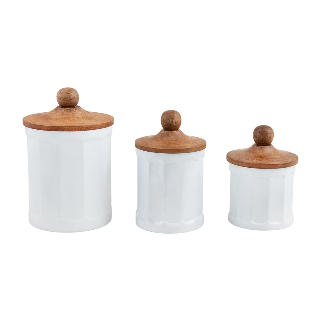 Milk Glass Canister Set of 3
