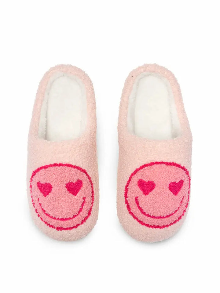 Heart Eye Happy Face Slippers
