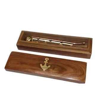 Whistle with Brass Chain Box