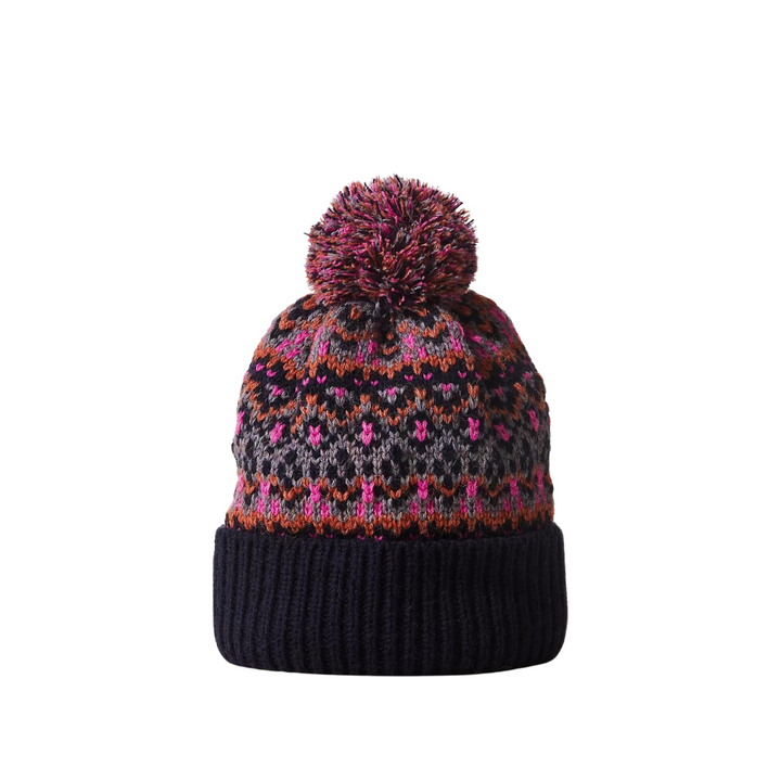 First Frost Fairisle Pom Beanie in Navy