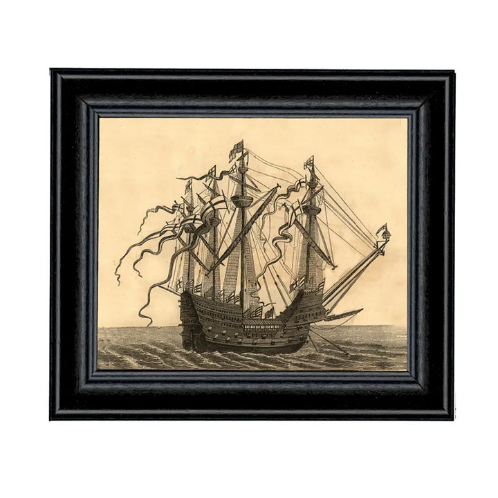 1520 English Ship Framed Art
