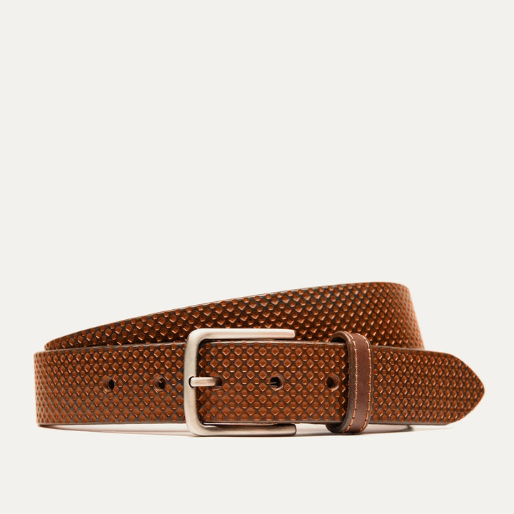 Embossed Golf Belt in Brown - Madison's Niche 