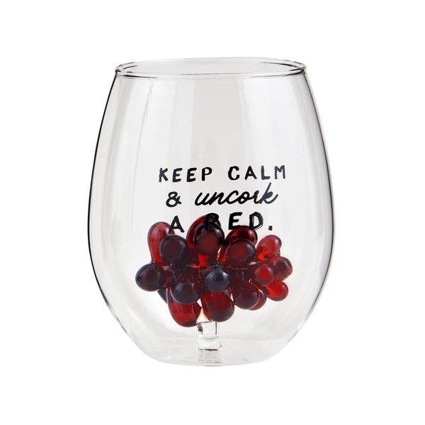 Purple Grapes Wine Glass