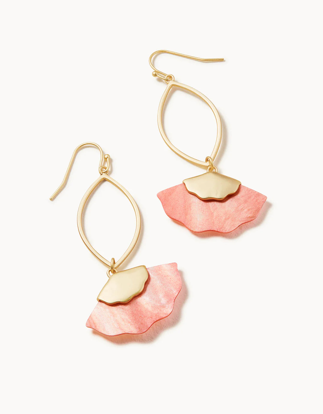 Pink & Mother of Pearl Buttercup Earrings