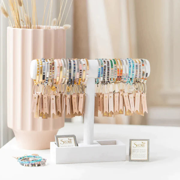 Silver Miyuki Bracelet in Strength - Madison's Niche 