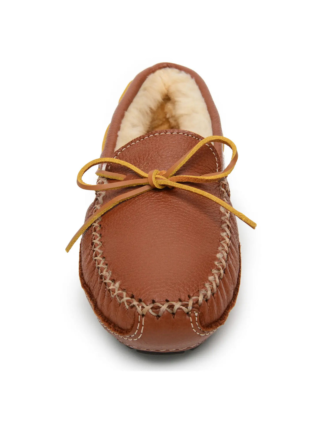 Tan Sheepskin Hardsole Moccasin - Madison's Niche 