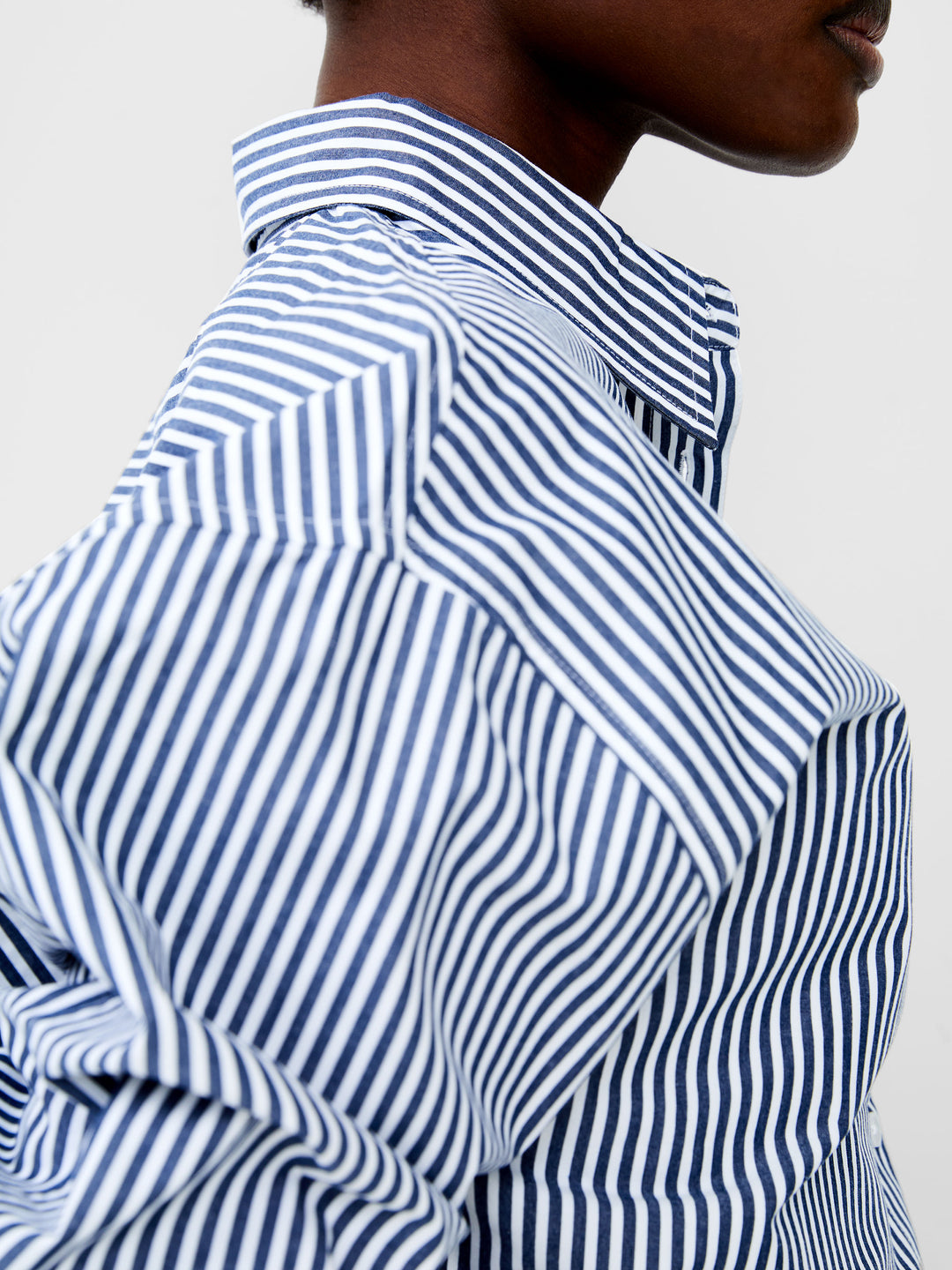 Alissa Stripe Cropped Shirt