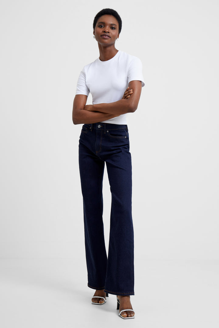 Rallie Cotton Crew Tee in White - Madison's Niche 
