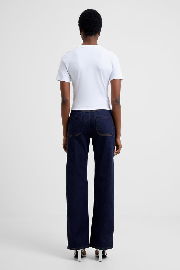 Rallie Cotton Crew Tee in White - Madison's Niche 
