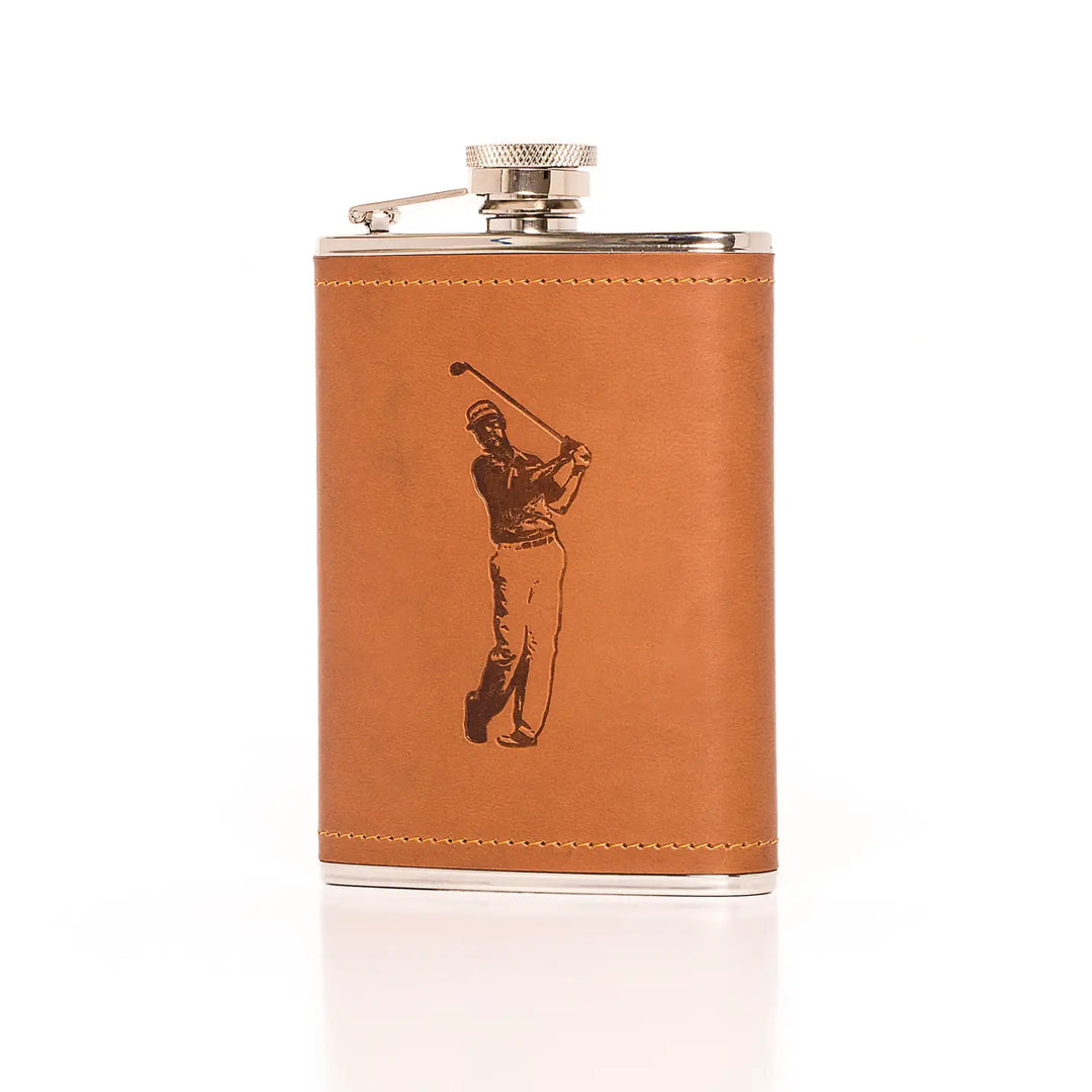 Golf Stamped Flask