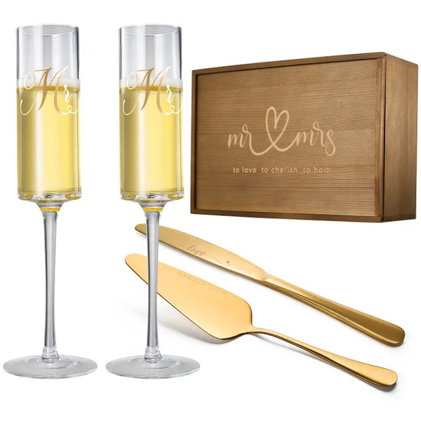 Wedding Flutes Set with Server Madison's Niche 