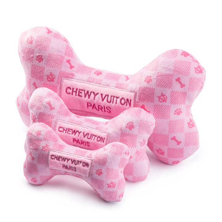 Pink Check Chewy Vuiton Bone